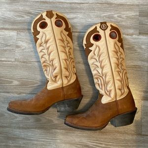 Tony Lama RR1000 Brown Western Boots sz. 11D Rojo Bridle Buckaroo Boot